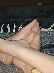 Playing with the feet.
