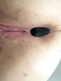 Young blonde girlfriend enjoys self-pleasure