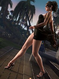 Hot damsel is showing off her knocker