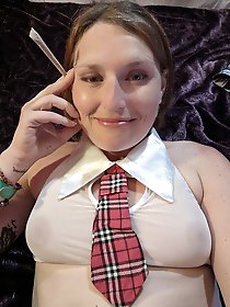 Super Sexy Smoking Hot Schoolgirl Outfit Shoot