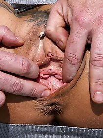 Prurient girl is showing off her titties