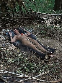 In Forest Cradle with Apple