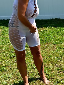 Outdoor playtime with sex toys