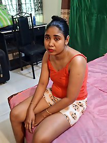 Aroused young woman is opening her vagina