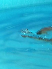Masturbating at the pool