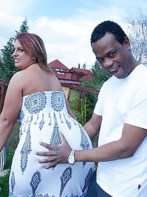 Big mama goes interracial on a hot summer day