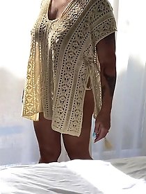 My attractive spouse in a provocative stance