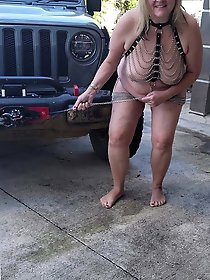 Old cuties are posing on the street