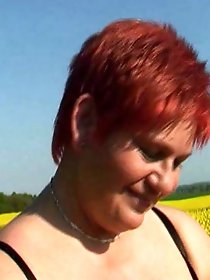 Outfit change in canola field